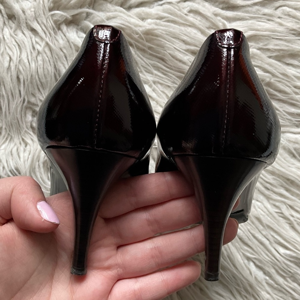Giuseppe Zanotti Burgundy Red Patent Leather Pointed Toe Pump Heels EUC Sz 36.5 - Picture 5 of 9